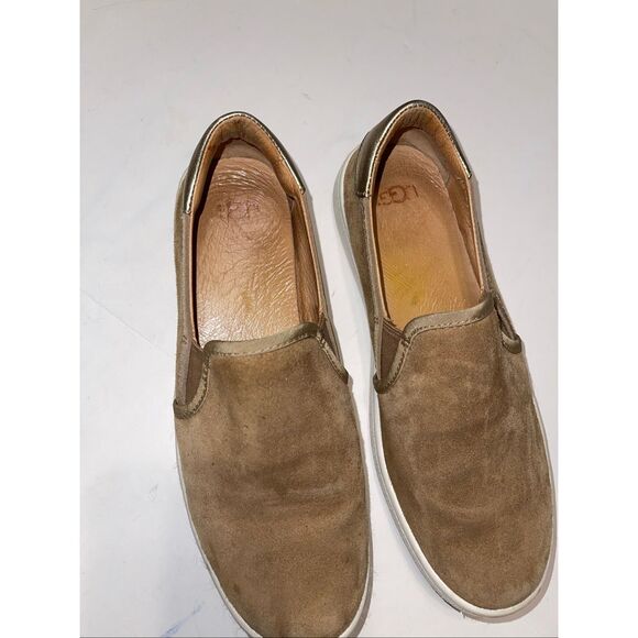 Ugg Alameda Slip On Suede Sneakers Chesnut Size 7.5 Chestnut Brown - Picture 2 of 8